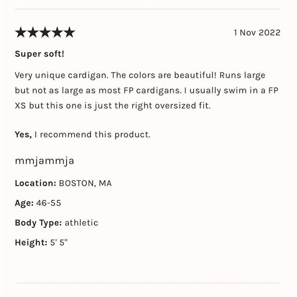 FREE PEOPLE CARSON COZY CARDIGAN - Picture 6 of 8